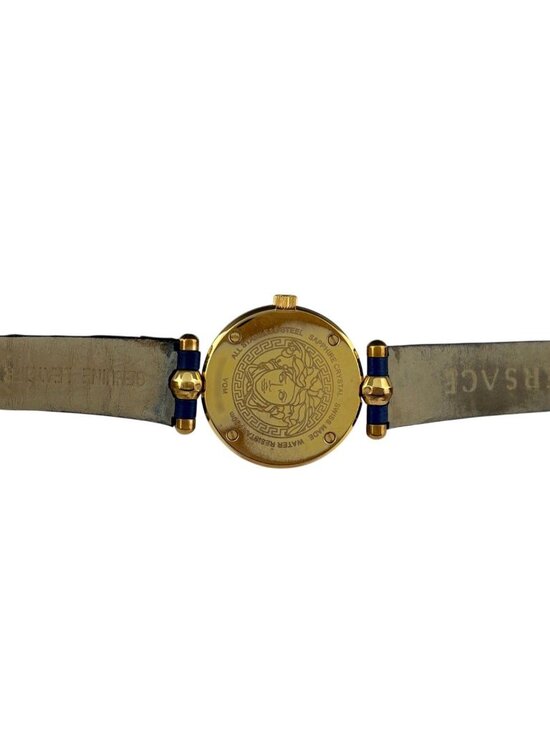 Versace Micro Vanitas Watch SS Leather Quartz Blue main image 5